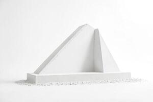 Abstract White Geometric Shape on White Background photo