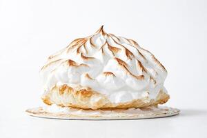 Meringue Dessert on White Background photo