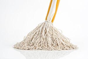 White String Mop Head with Yellow Handle photo