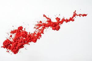 Abstract Red Splash on White Background photo