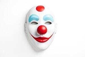 Clown Mask on White Background photo