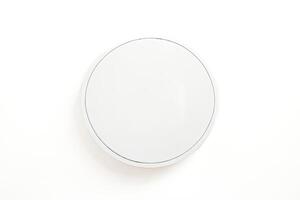 White Circular Object on White Background photo
