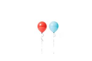 Two Balloons on White Background photo