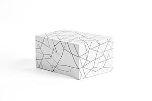 White Box with Geometric Pattern photo
