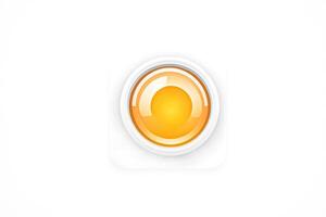 Abstract Circle Button with White Background photo