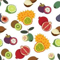 seamless fruits pattern vector