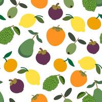 seamless fruits pattern vector