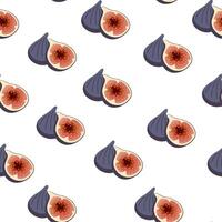 seamless fruits pattern vector