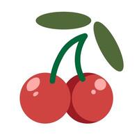 isolated fruit in shape flat style vector