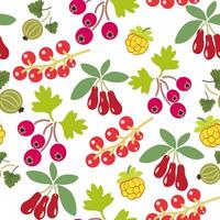 seamless fruits pattern vector