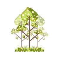 Flat Illustration of Trees on a White Background. illustration Suitable for Various Creative Uses and Stock Collections vector