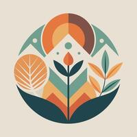 Abstract shape illustration on simple background. vector
