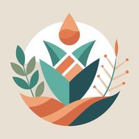 Abstract shape illustration on simple background. vector