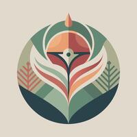 Abstract shape illustration on simple background. vector