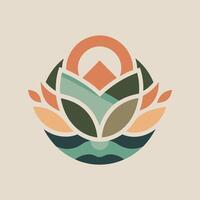 Abstract shape illustration on simple background. vector