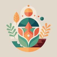 Abstract shape illustration on simple background. vector