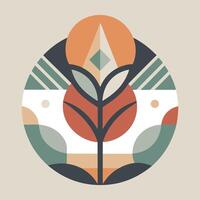 Abstract shape illustration on simple background. vector