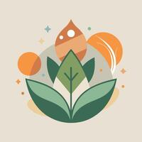 Abstract shape illustration on simple background. vector