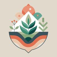 Abstract shape illustration on simple background. vector