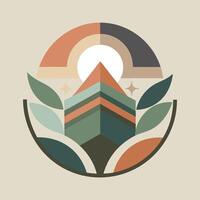 Abstract shape illustration on simple background. vector