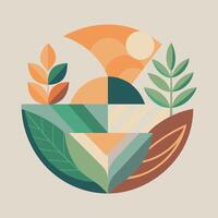 Abstract shape illustration on simple background. vector
