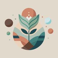 Abstract shape illustration on simple background. vector