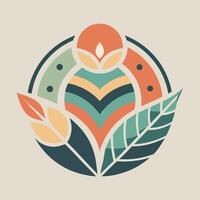 Abstract shape illustration on simple background. vector