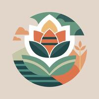 Abstract shape illustration on simple background. vector