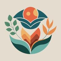 Abstract shape illustration on simple background. vector