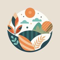 Abstract shape illustration on simple background. vector
