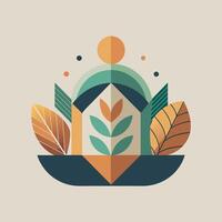 Abstract shape illustration on simple background. vector