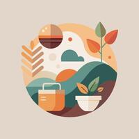 Abstract shape illustration on simple background. vector