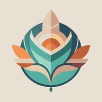 Abstract shape illustration on simple background. vector