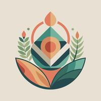 Abstract shape illustration on simple background. vector