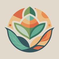 Abstract shape illustration on simple background. vector
