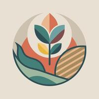 Abstract shape illustration on simple background. vector