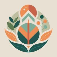 Abstract shape illustration on simple background. vector