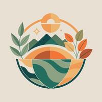 Abstract shape illustration on simple background. vector
