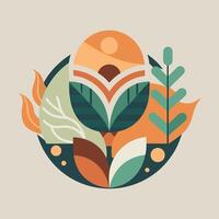 Abstract shape illustration on simple background. vector