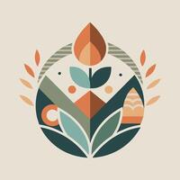Abstract shape illustration on simple background. vector