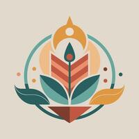 Abstract shape illustration on simple background. vector