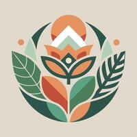 Abstract shape illustration on simple background. vector
