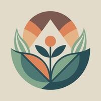 Abstract shape illustration on simple background. vector