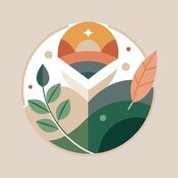 Abstract shape illustration on simple background. vector
