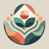 Abstract shape illustration on simple background. vector