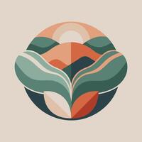 Abstract shape illustration on simple background. vector