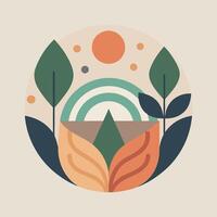 Abstract shape illustration on simple background. vector