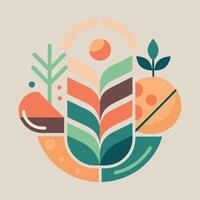 Abstract shape illustration on simple background. vector