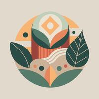 Abstract shape illustration on simple background. vector