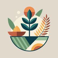 Abstract shape illustration on simple background. vector